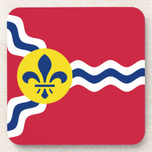 Flag of St. Louis, Missouri Beverage Coaster Getränkeuntersetzer