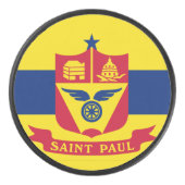 Flag of St Paul, Minnesota Hockey Puck (Vorderseite)