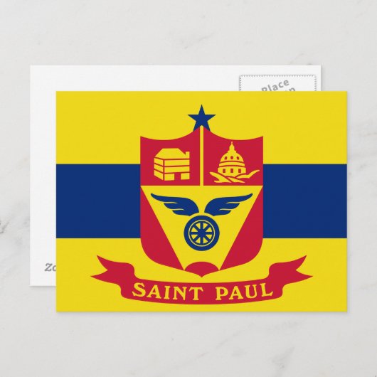 Flag of St Paul, Minnesota Postcard Postkarte (Vorne/Hinten)
