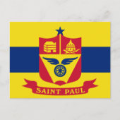 Flag of St Paul, Minnesota Postcard Postkarte (Vorderseite)