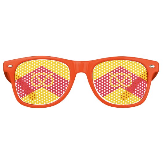 Flag of Staffordshire Retro Sunglasses Partybrille (Vorderseite)
