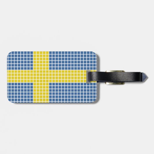 Flag of Sweden Luggage Tag Gepäckanhänger (Rückseite horizontal)
