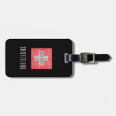 Flag of Switzerland Luggage Tag Gepäckanhänger (Vorderseite horizontal)