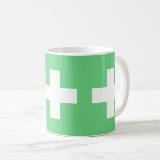 Flag of Switzerland modified – Schweiz – Suisse Kaffeetasse (VorderseiteRechts)