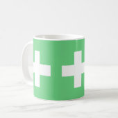 Flag of Switzerland modified – Schweiz – Suisse Kaffeetasse (Vorderseite Links)