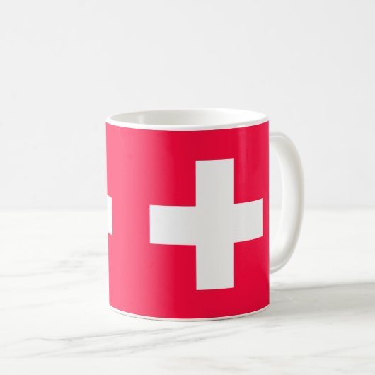 Flag of Switzerland modified – Schweiz – Suisse Kaffeetasse (VorderseiteRechts)