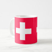 Flag of Switzerland modified – Schweiz – Suisse Kaffeetasse (Vorderseite Links)