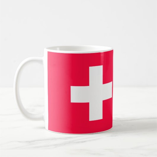 Flag of Switzerland modified – Schweiz – Suisse Kaffeetasse (Links)