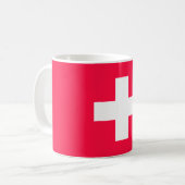 Flag of Switzerland modified – Schweiz – Suisse Kaffeetasse (Vorderseite Links)