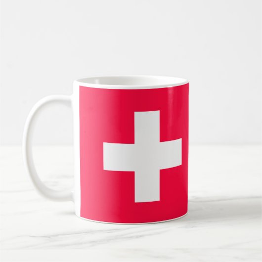 Flag of Switzerland modified – Schweiz – Suisse Kaffeetasse (Links)