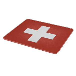 Flag of Switzerland modified – Schweiz – Suisse Schneidebrett