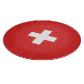 Flag of Switzerland modified – Schweiz – Suisse Schneidebrett (Ecke)