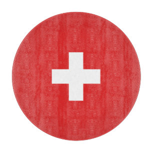 Flag of Switzerland modified – Schweiz – Suisse Schneidebrett