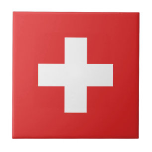 Flag of Switzerland – Schweiz – Suisse – Svizzera Fliese