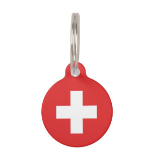 Flag of Switzerland – Schweiz – Suisse – Svizzera Haustiermarke