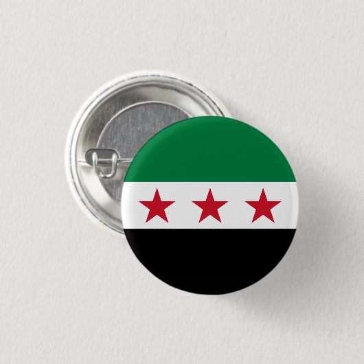 Flag of Syria (December 2024) Button (Vorne & Hinten)