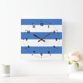 Flag of Tallinn, Estonia Square Wall Clock Quadratische Wanduhr (Zuhause)