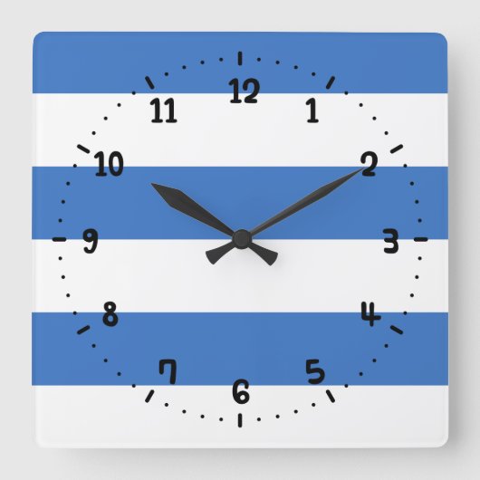 Flag of Tallinn, Estonia Square Wall Clock Quadratische Wanduhr (Vorderseite)