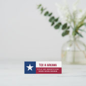Flag of Texas Mini Visitenkarte (Stehend Vorderseite)