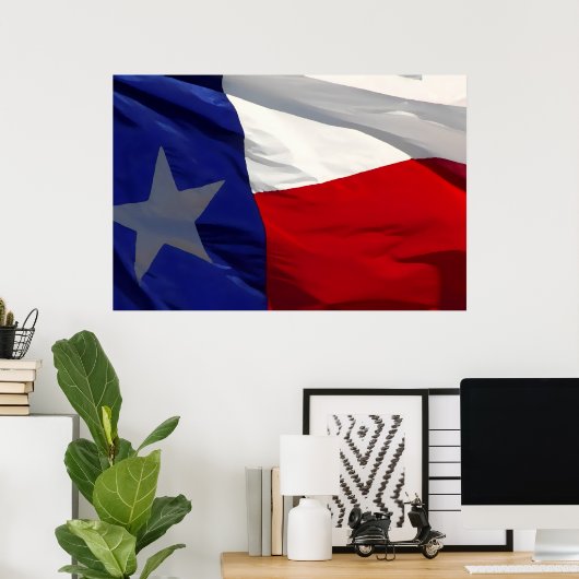 Flag of Texas Pop Art Poster (Heimbüro)