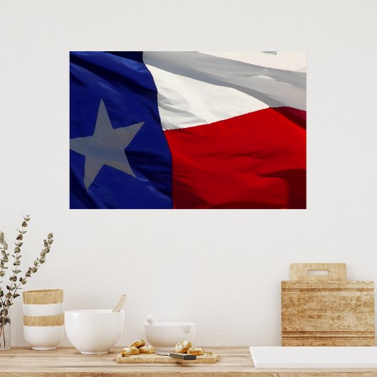 Flag of Texas Pop Art Poster (Küche)