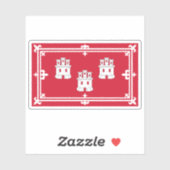 Flag of the city of Aberdeen, Scotland Aufkleber (Blatt)