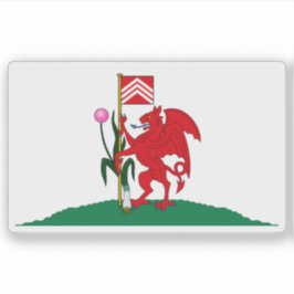 Flag of the city of Cardiff, Wales Aufkleber
