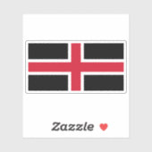 Flag of the city of Durham, England Aufkleber (Blatt)