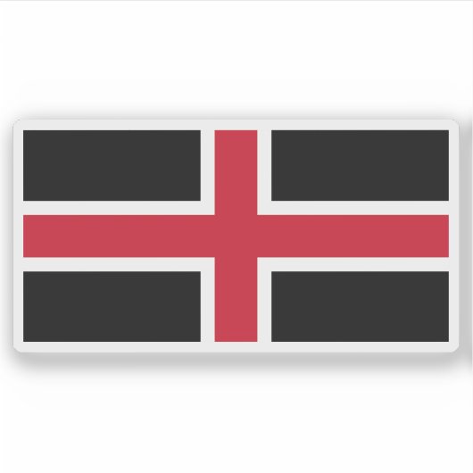 Flag of the city of Durham, England Aufkleber (Vorderseite)