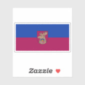 Flag of the city of Jelgava, Latvia Aufkleber (Blatt)