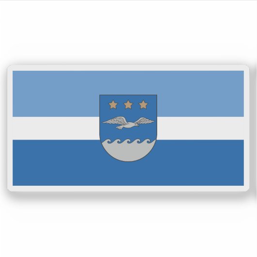 Flag of the city of Jūrmala, Latvia Aufkleber (Vorderseite)