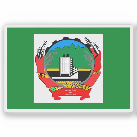 Flag of the city of Nampula, Mozambique Aufkleber (Vorderseite)
