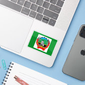 Flag of the city of Nampula, Mozambique Aufkleber (Laptop mit iPhone)
