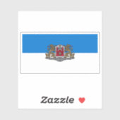 Flag of the city of Riga, Latvia Aufkleber (Blatt)