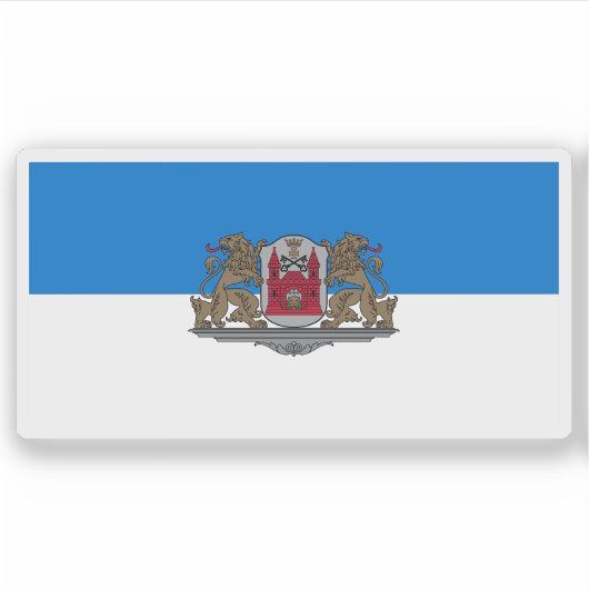Flag of the city of Riga, Latvia Aufkleber (Vorderseite)