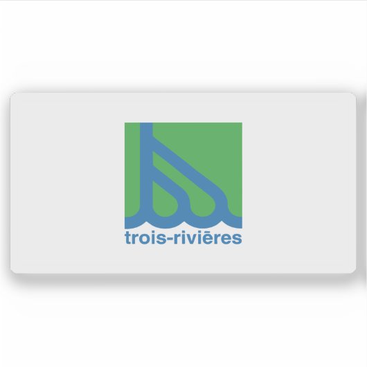 Flag of the city of Trois-Rivières, Quebec, Canada Aufkleber (Vorderseite)