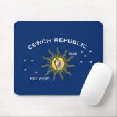 Flag of the Conch Republic, Flag of Key West Mousepad (Mit Mouse)