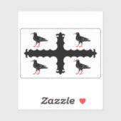 Flag of the county of Flintshire, Wales Aufkleber (Blatt)