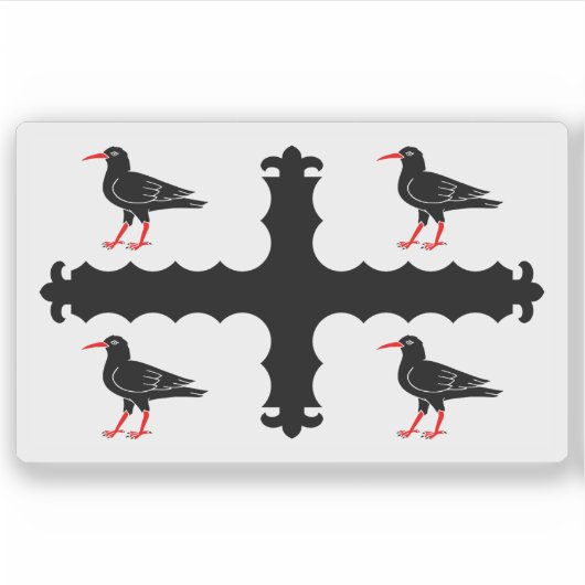 Flag of the county of Flintshire, Wales Aufkleber (Vorderseite)