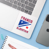 Flag of the Franco Albertain Aufkleber (Laptop mit iPhone)