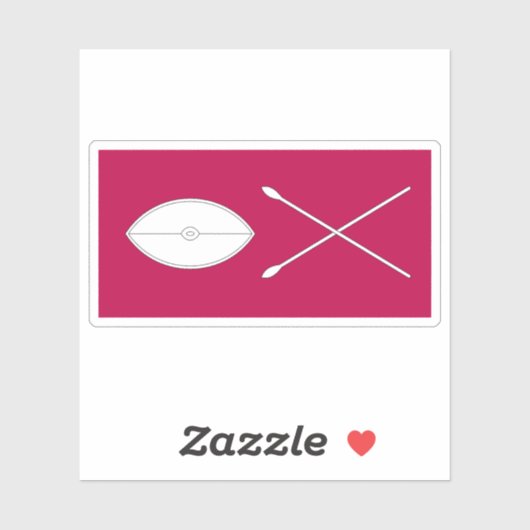 Flag of the Kingdom of Buganda (1891-1892), Uganda Aufkleber (Blatt)