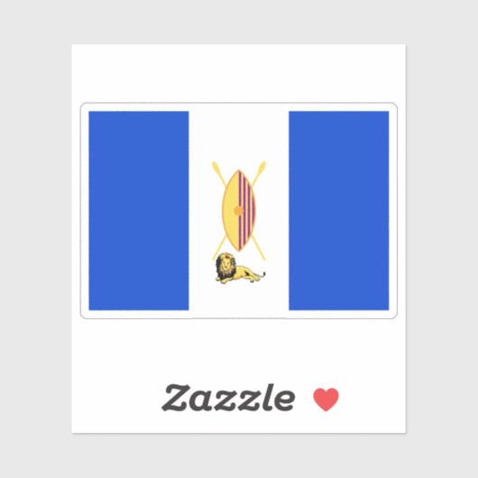 Flag of the Kingdom of Buganda, Uganda Aufkleber (Blatt)