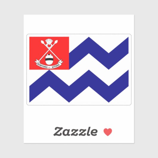 Flag of the Kingdom of Bunyoro-Kitara, Uganda Aufkleber (Blatt)