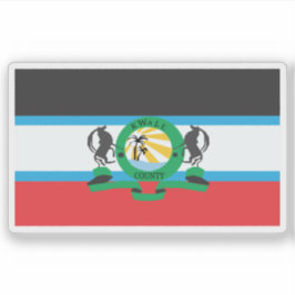 Flag of the Kwale County, the Republic of Kenya Aufkleber