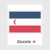 Flag of the Madagascar Protectorate (1885-1896) Aufkleber (Blatt)