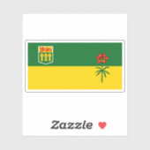 Flag of the Saskatchewan province, Canada Aufkleber (Blatt)