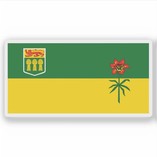 Flag of the Saskatchewan province, Canada Aufkleber (Vorderseite)