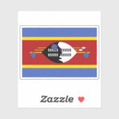 Flag of the Swazi people, Republic of South Africa Aufkleber (Blatt)
