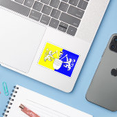 Flag of the Tooro People, Uganda Aufkleber (Laptop mit iPhone)