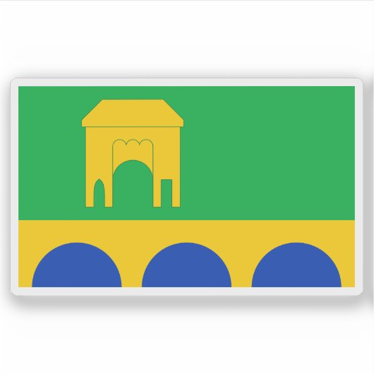 Flag of the town of Monmouth, Wales Aufkleber (Vorderseite)